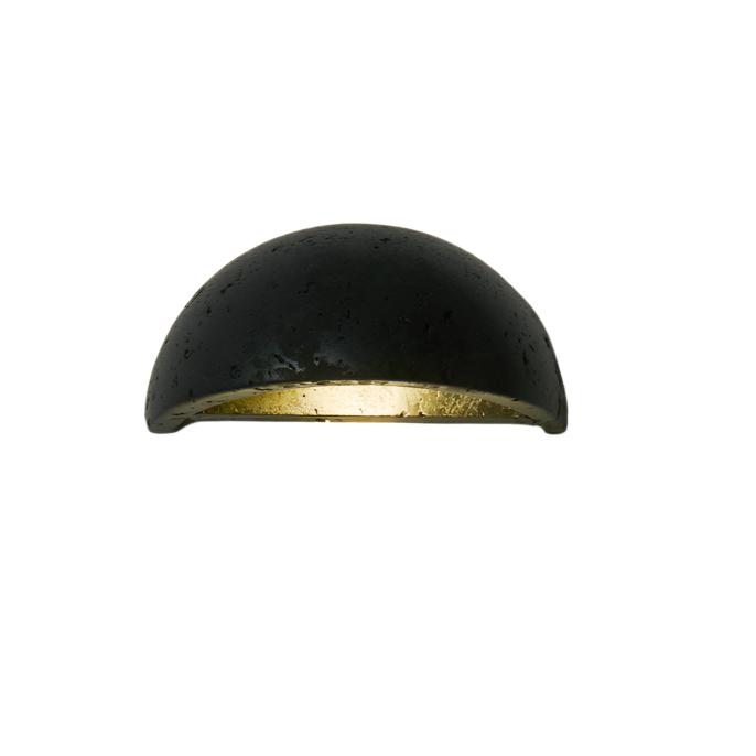 Wabi-Sabi Travertine Semicircular Wall Sconce LED 1-Light