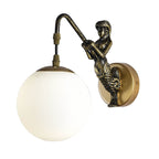 Rustic Vintage Mermaid 1-Light Wall Sconce Lamp