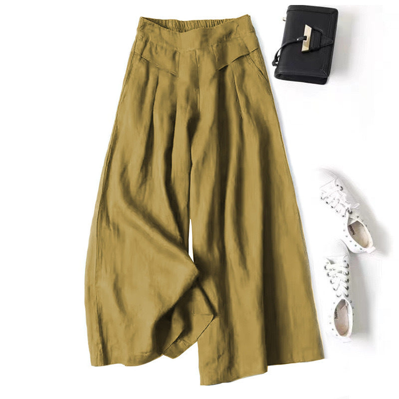 Elegant Wide-Leg Pants for Women Pleated Relaxed