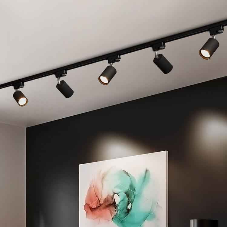 Contemporary LED Flush Mount Tubular Track Lighting - Available in 3, 4, or 5 Lights