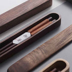 Kairo Chopsticks | Handgemaakt Walnoothout met Decoratieve Draadwrapping