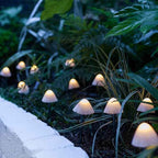 Modern Solar LED Mushroom String Lights for Outdoor Patios