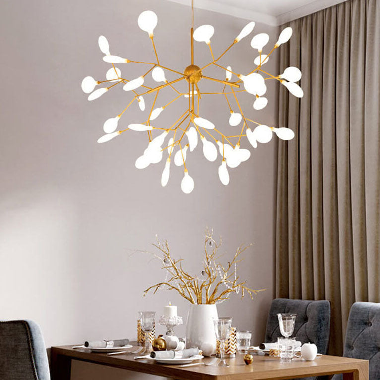 Contemporary Metal Branch LED Chandeliers with 27/36 Firefly Lights