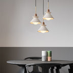 Minimalist Nordic White Cement Tapered Pendant Light - 1-Light