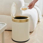 Trash Can Press Top Plastic Oval Double Barrel Odor Sealing Lid