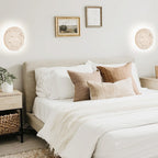 Minimalist Travertine Round Wall Sconce LED 1-light