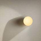 Minimalist Round Glass Wall Sconce LED 1-Light