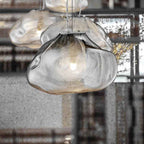 Contemporary Cloud-Shaped Glass 1-Light Pendant Suspension Light