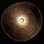 Bamboo Woven Straw Hat Pendant Light with Single Bulb