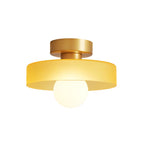Bela Bauhaus Ceiling Lamp | Brass & Glass, Warm White Illumination