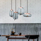 Isolara - Ceiling lamp in rose gold with rope accent