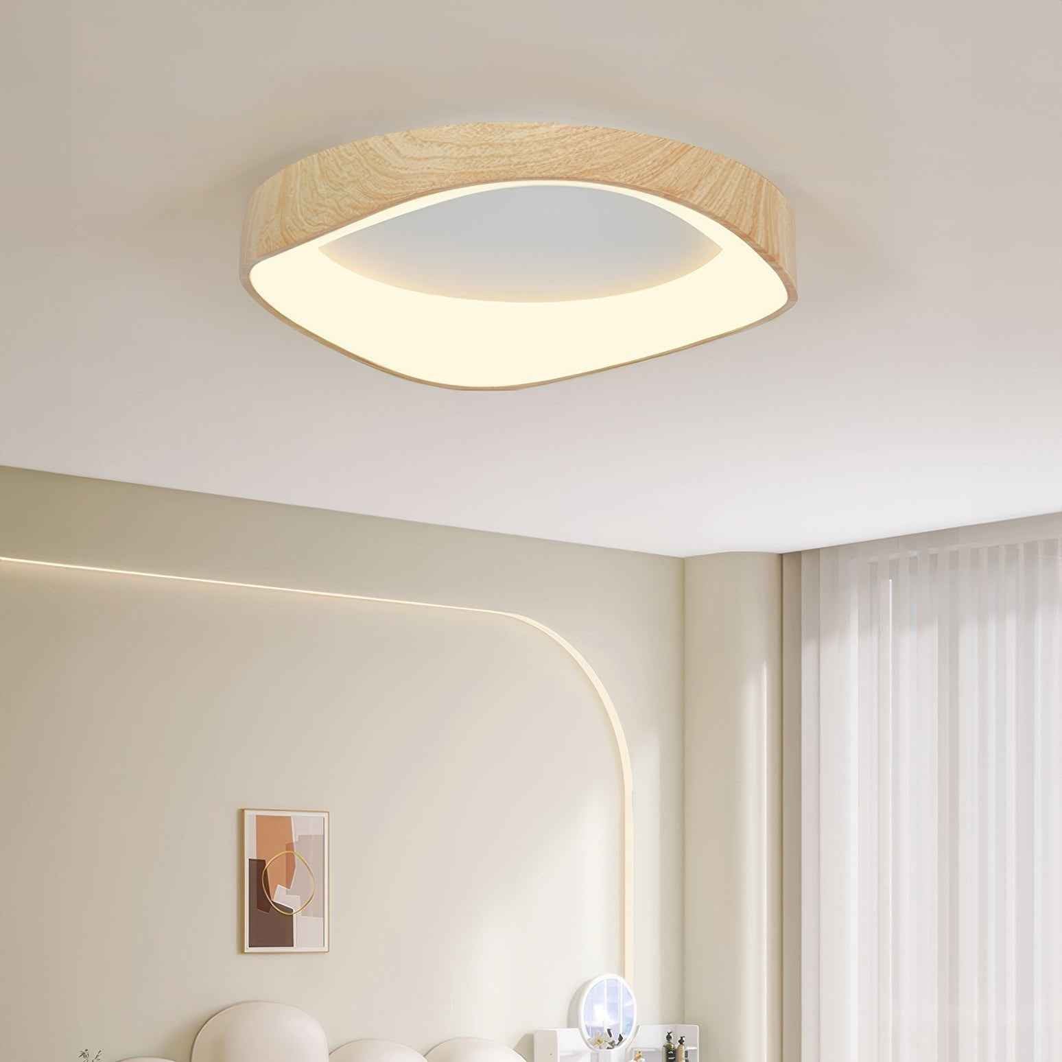 Boreal Ceiling Light | Scandinavian Wood Grain, Energy-Efficient LED