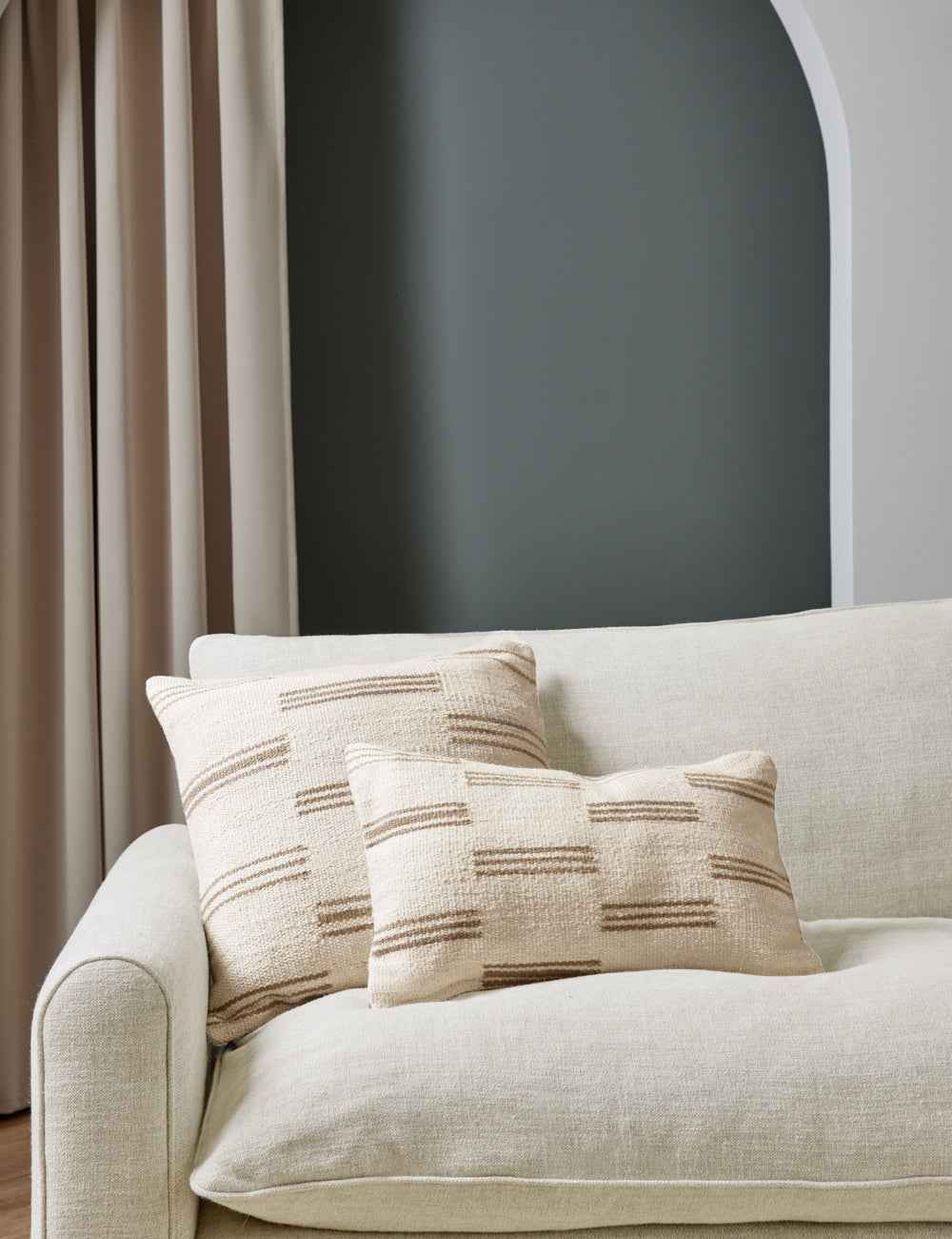Bela Stripe Break Pillow | Minimalist Design, Subtle Color Palette