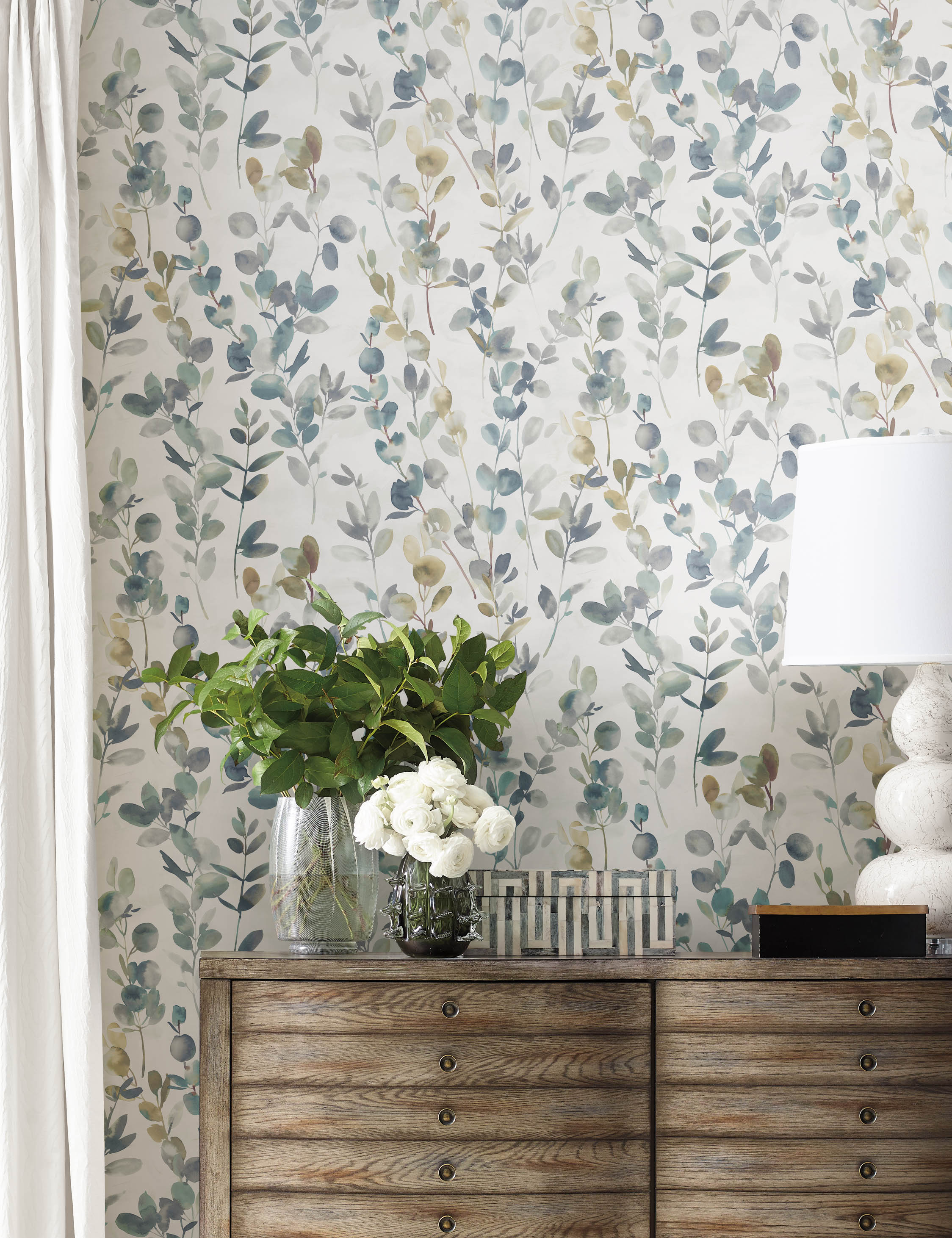 Joyful Eucalyptus Wallpaper by Candice Olson