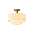 Octavia Tiered Opal Glass Semi-Flush Mount