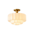 Octavia Tiered Opal Glass Semi-Flush Mount