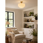 Octavia Tiered Opal Glass Semi-Flush Mount