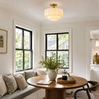 Octavia Tiered Opal Glass Semi-Flush Mount