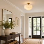 Octavia Tiered Opal Glass Semi-Flush Mount