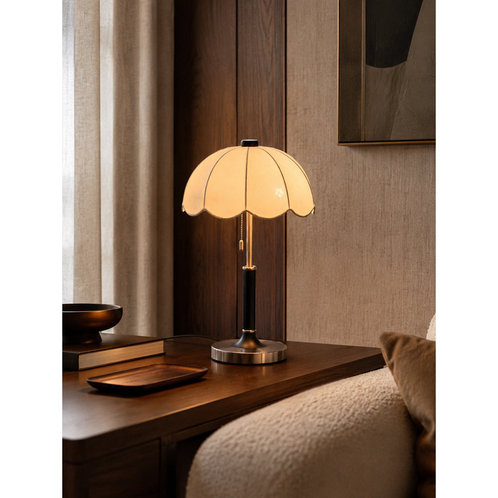Odette Scalloped Floral Shade Table Lamp