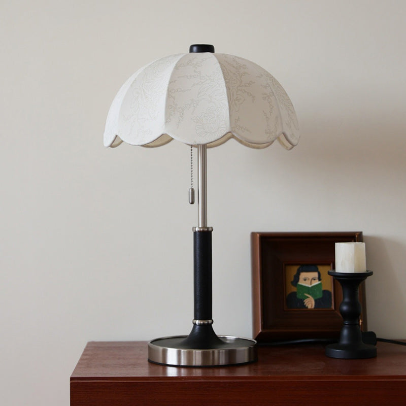 Odette Scalloped Floral Shade Table Lamp