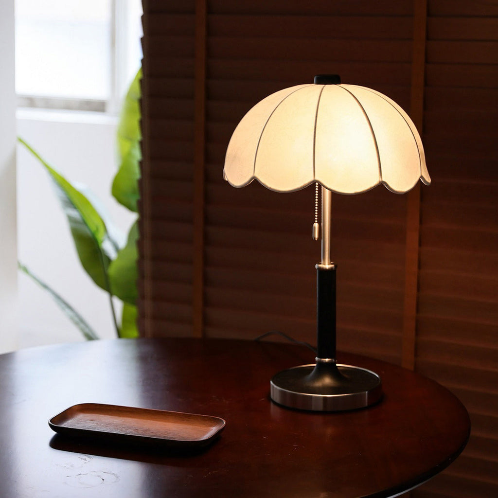 Odette Scalloped Floral Shade Table Lamp