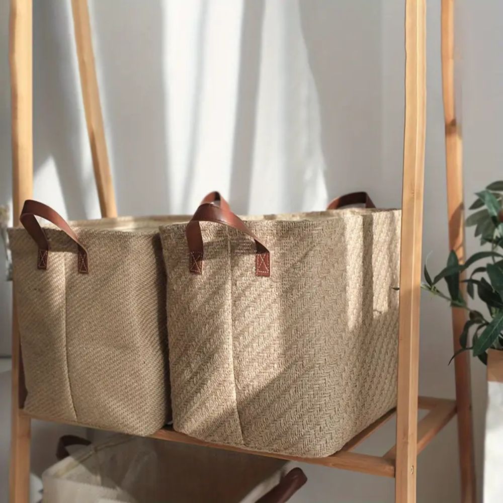 EcoNest: Fabric Storage Basket – sturdy, decorative & perfect for shelves & small spaces