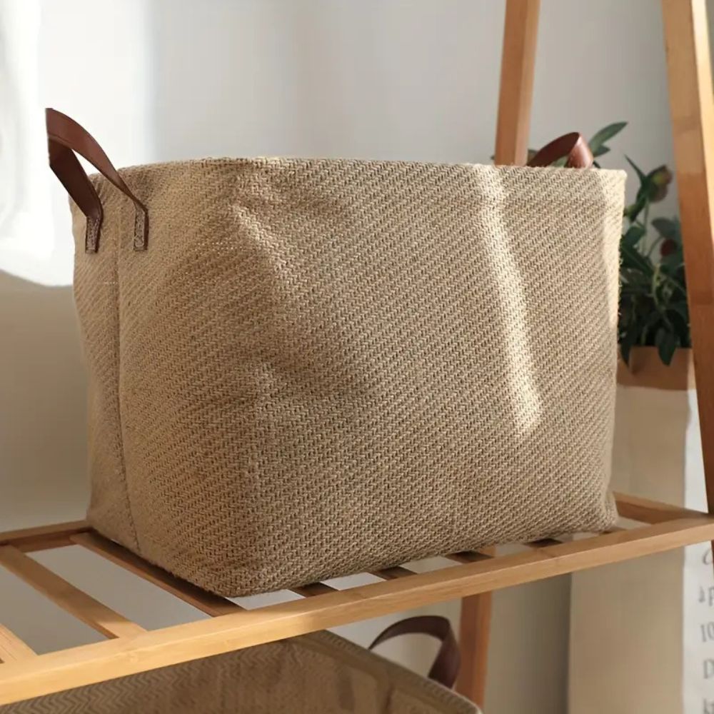 EcoNest: Fabric Storage Basket – sturdy, decorative & perfect for shelves & small spaces