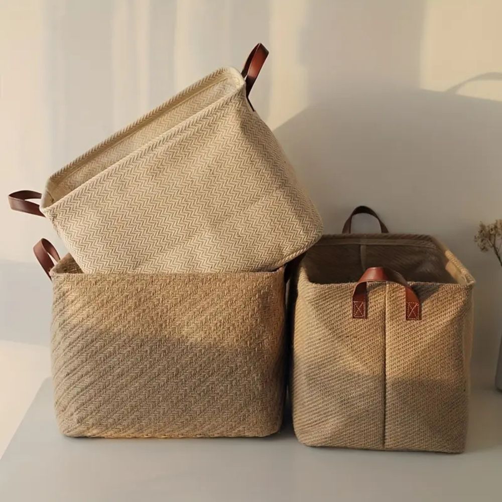 EcoNest: Fabric Storage Basket – sturdy, decorative & perfect for shelves & small spaces