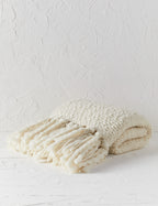Olea Handwoven Throw | Chunky Knit, Artisan-Made in Argentina