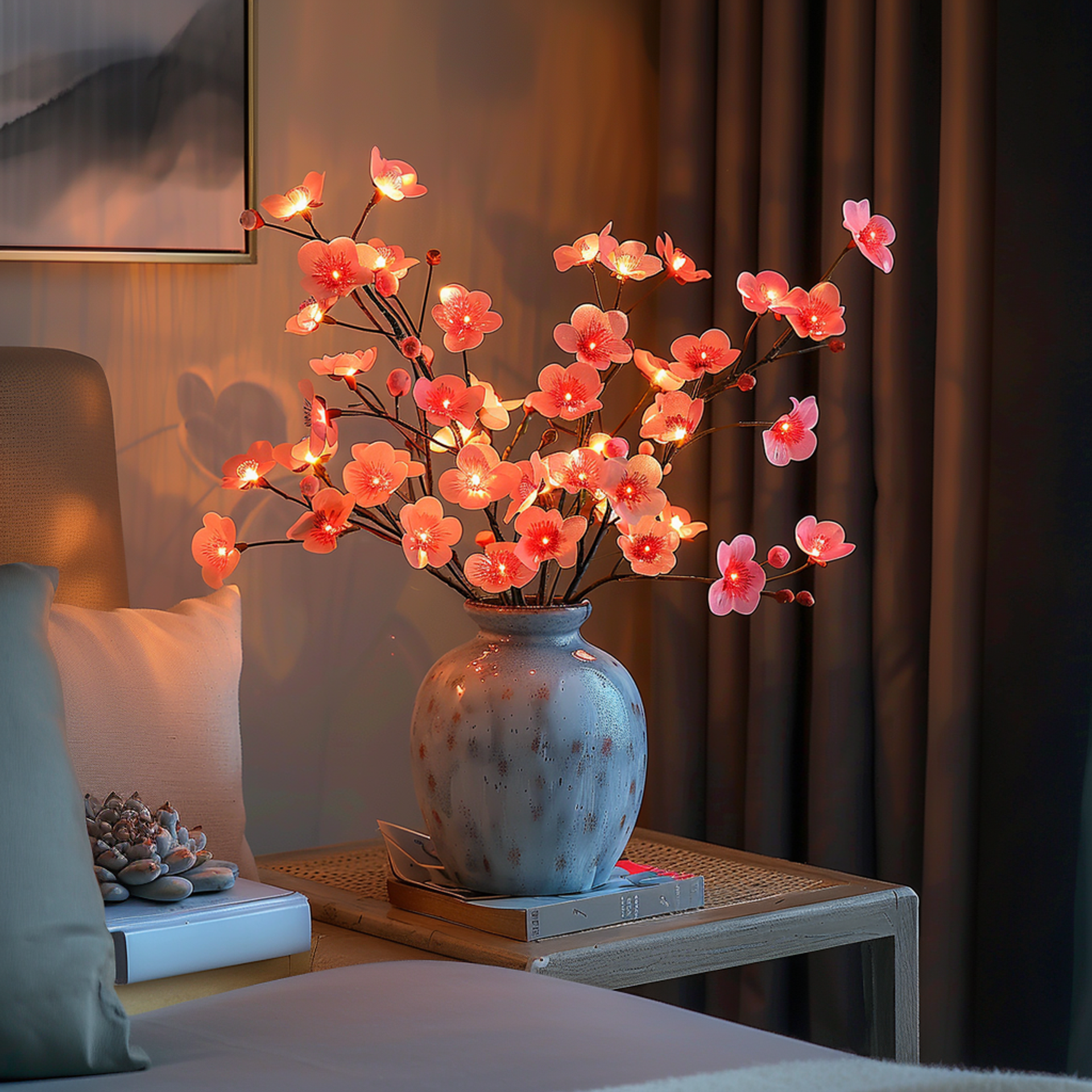 OlivaGlow: LED Branch Lights – Warm White Decorative Lighting for Living Rooms & Events