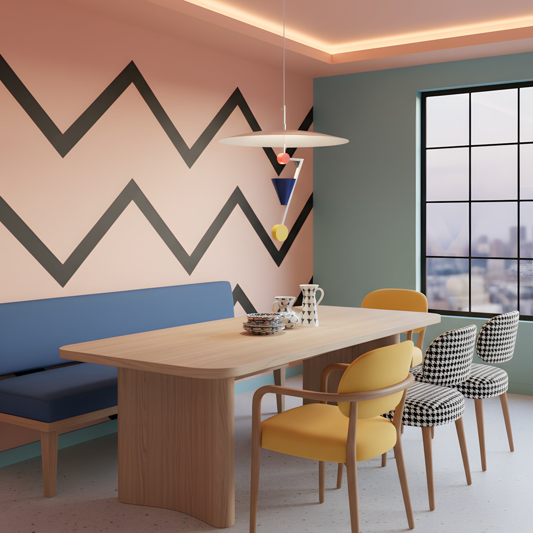 Olle Halo Disc & Cone Pendant Lamp