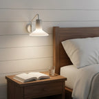 Olly Hat-Shade Glass Wall Sconce