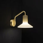 Olly Hat-Shade Glass Wall Sconce