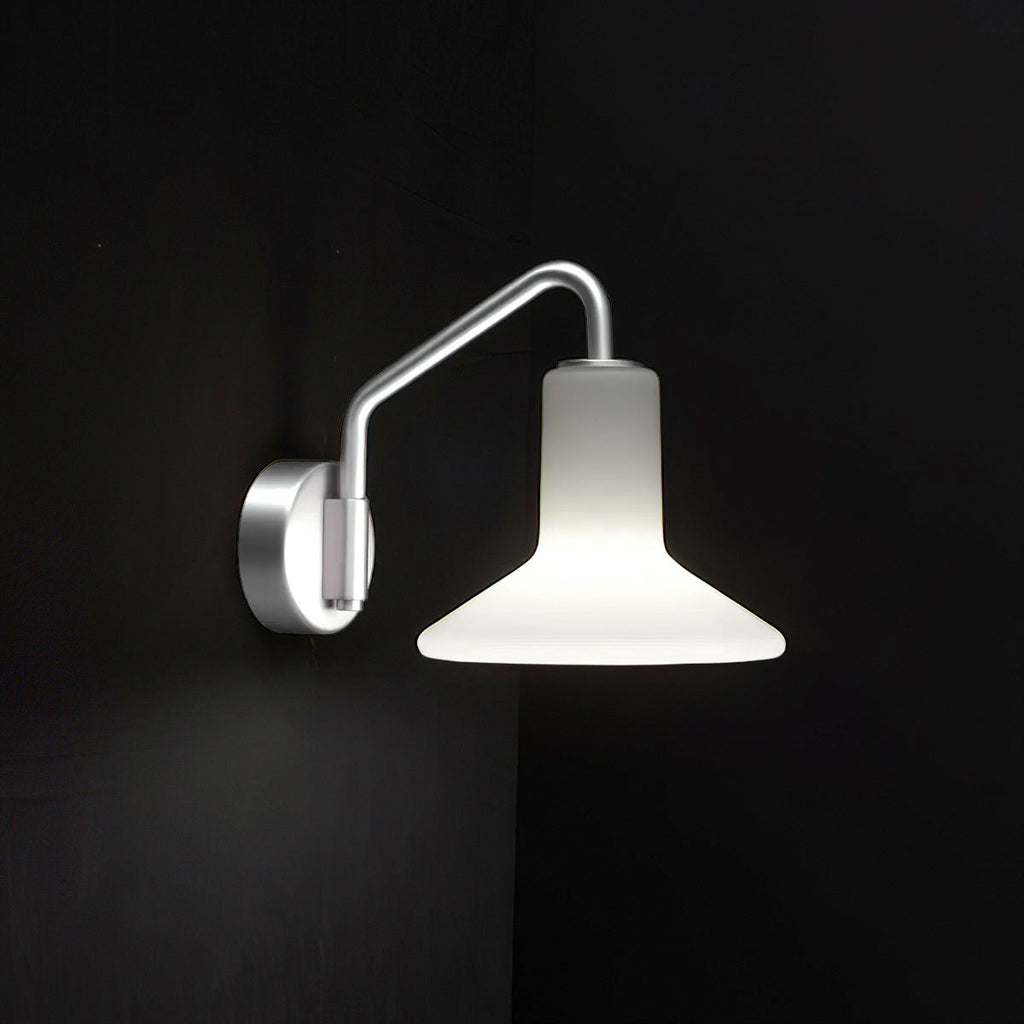 Olly Hat-Shade Glass Wall Sconce