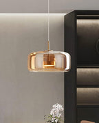 OmbraVetro: Designer Pendant Light made of Tinted Glass with Warm White LED Light – for Living Room & Dining Area