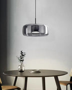 OmbraVetro: Designer Pendant Light made of Tinted Glass with Warm White LED Light – for Living Room & Dining Area