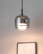 OmbraVetro: Designer Pendant Light made of Tinted Glass with Warm White LED Light – for Living Room & Dining Area