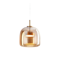 OmbraVetro: Designer Pendant Light made of Tinted Glass with Warm White LED Light – for Living Room & Dining Area