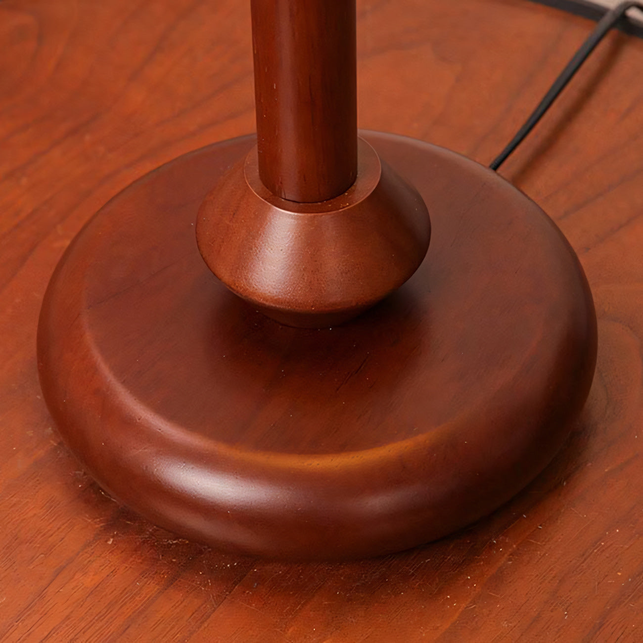 Ombrea Walnut & Glass Mushroom Table Lamp