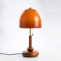 Ombrea Walnut & Glass Mushroom Table Lamp