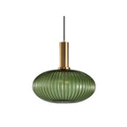Bello Hanglamp | Geribbeld Glas, Messing E27