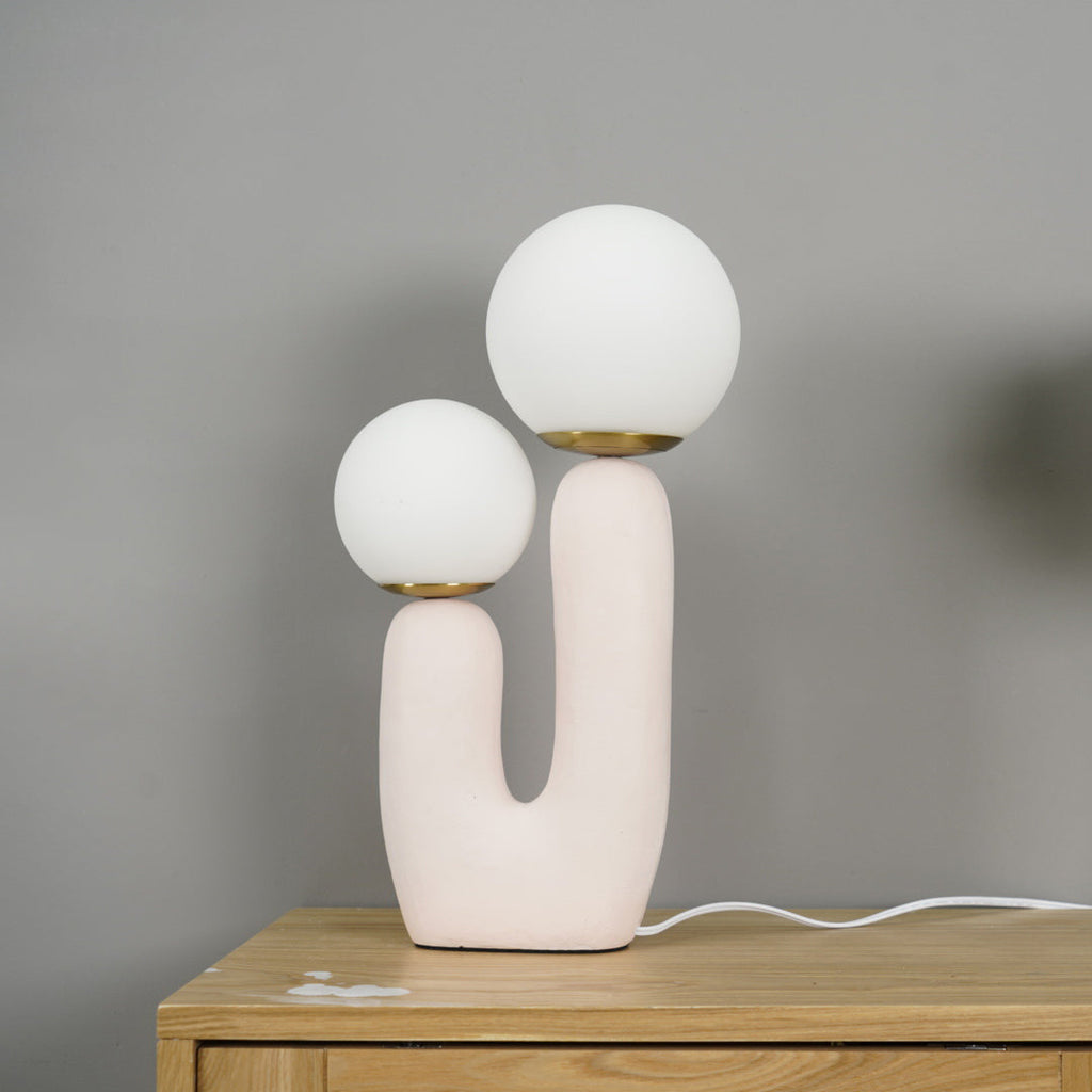 Oo Rough Cactus Twin-Globe Table Lamp