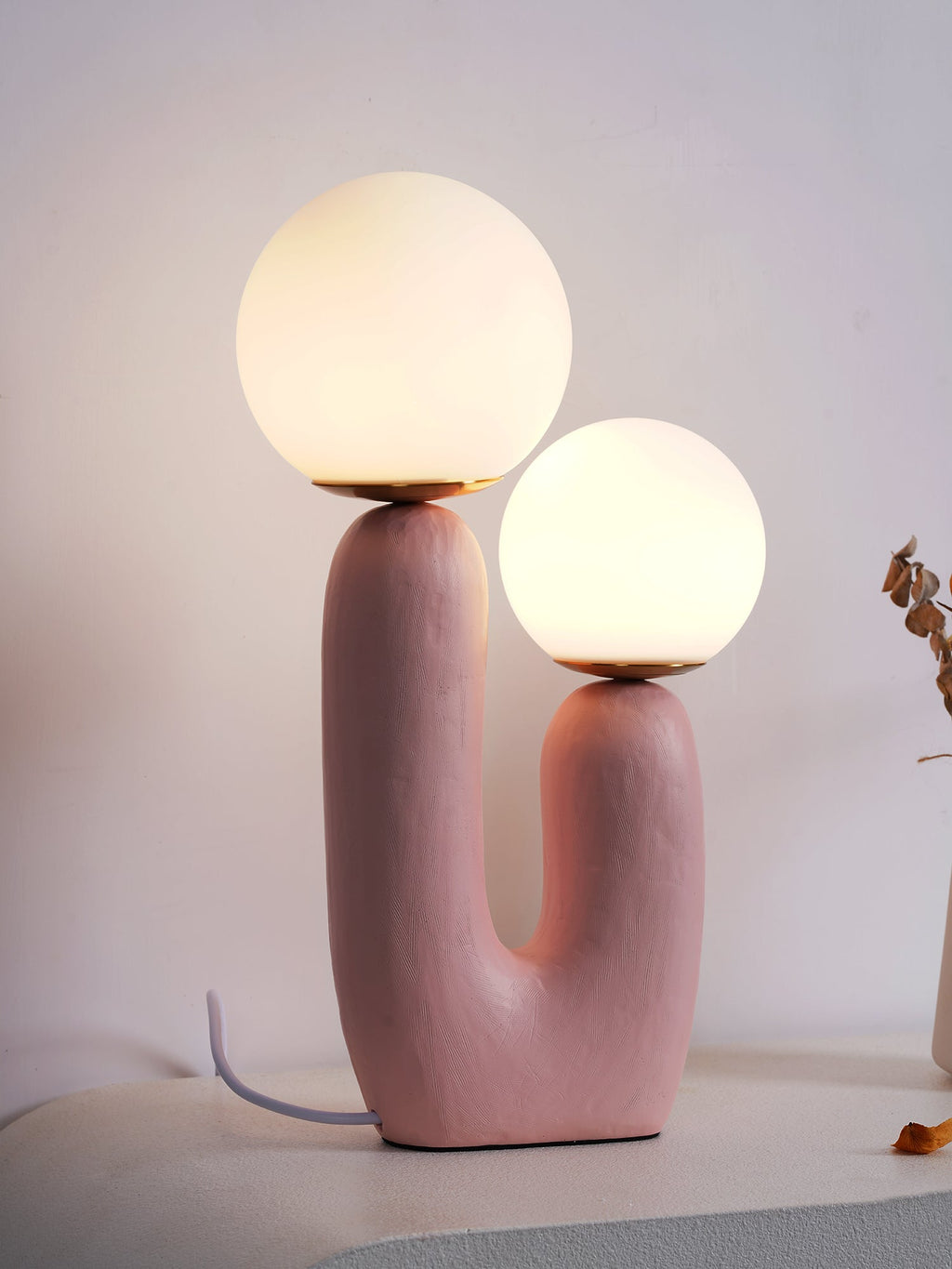 Oo Rough Cactus Twin-Globe Table Lamp