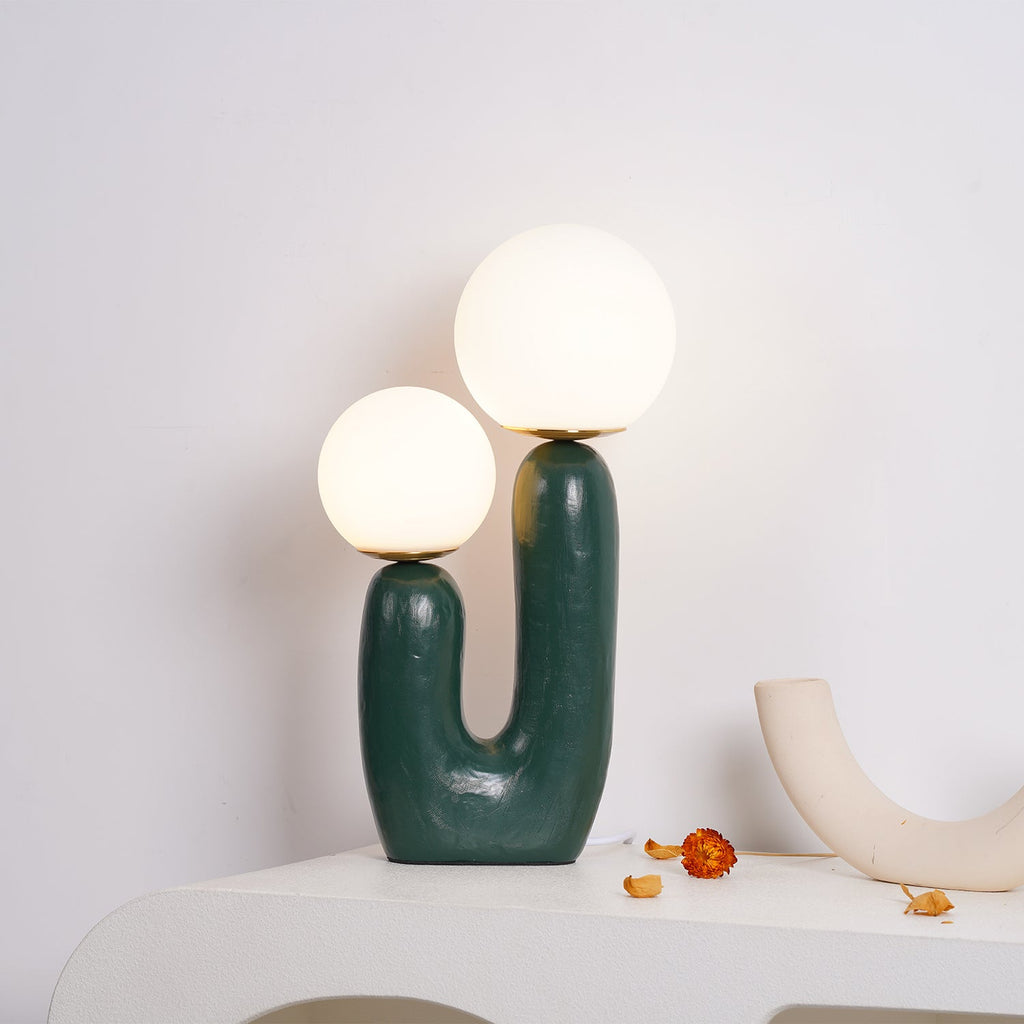 Oo Rough Cactus Twin-Globe Table Lamp
