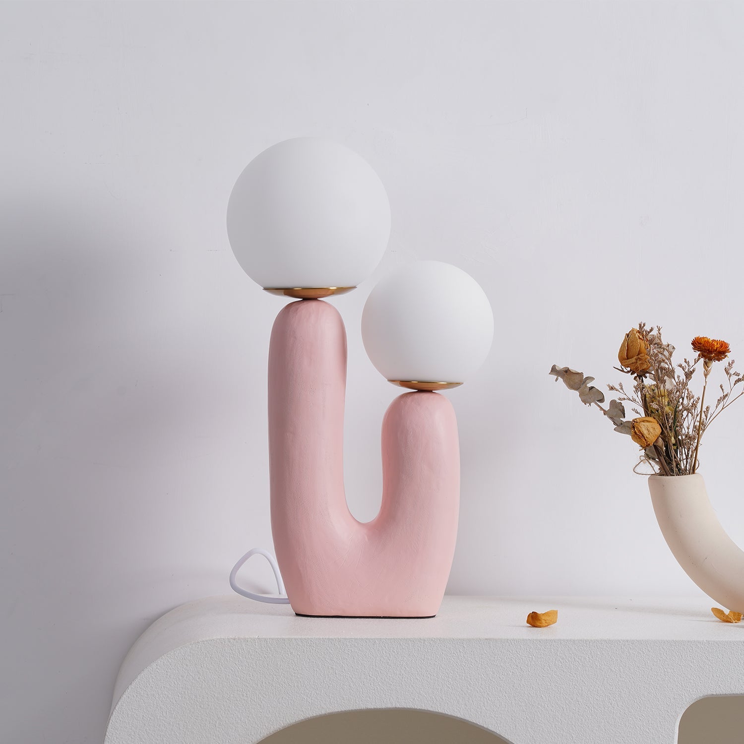 Oo Rough Cactus Twin-Globe Table Lamp