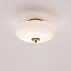 Opal Flush Glass & Iron Ceiling Light