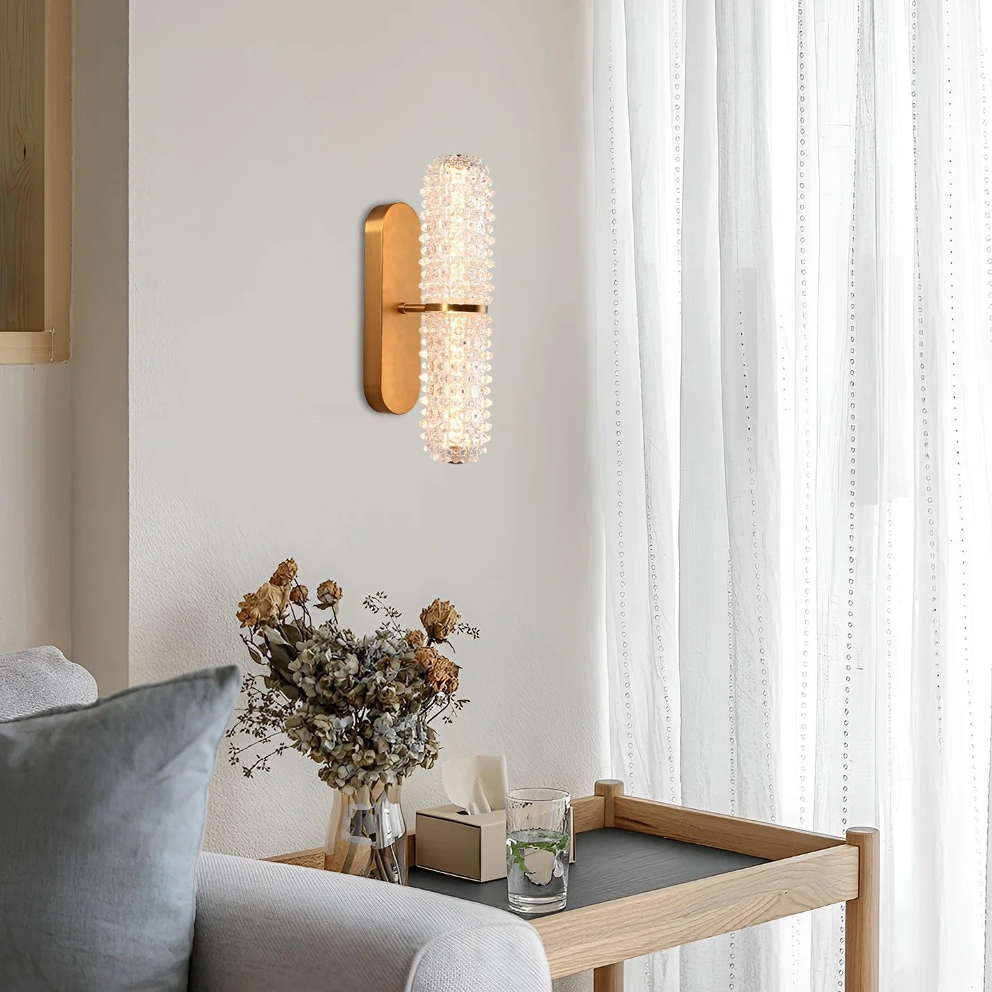 Opera Scandinavian Glass Wall Sconce