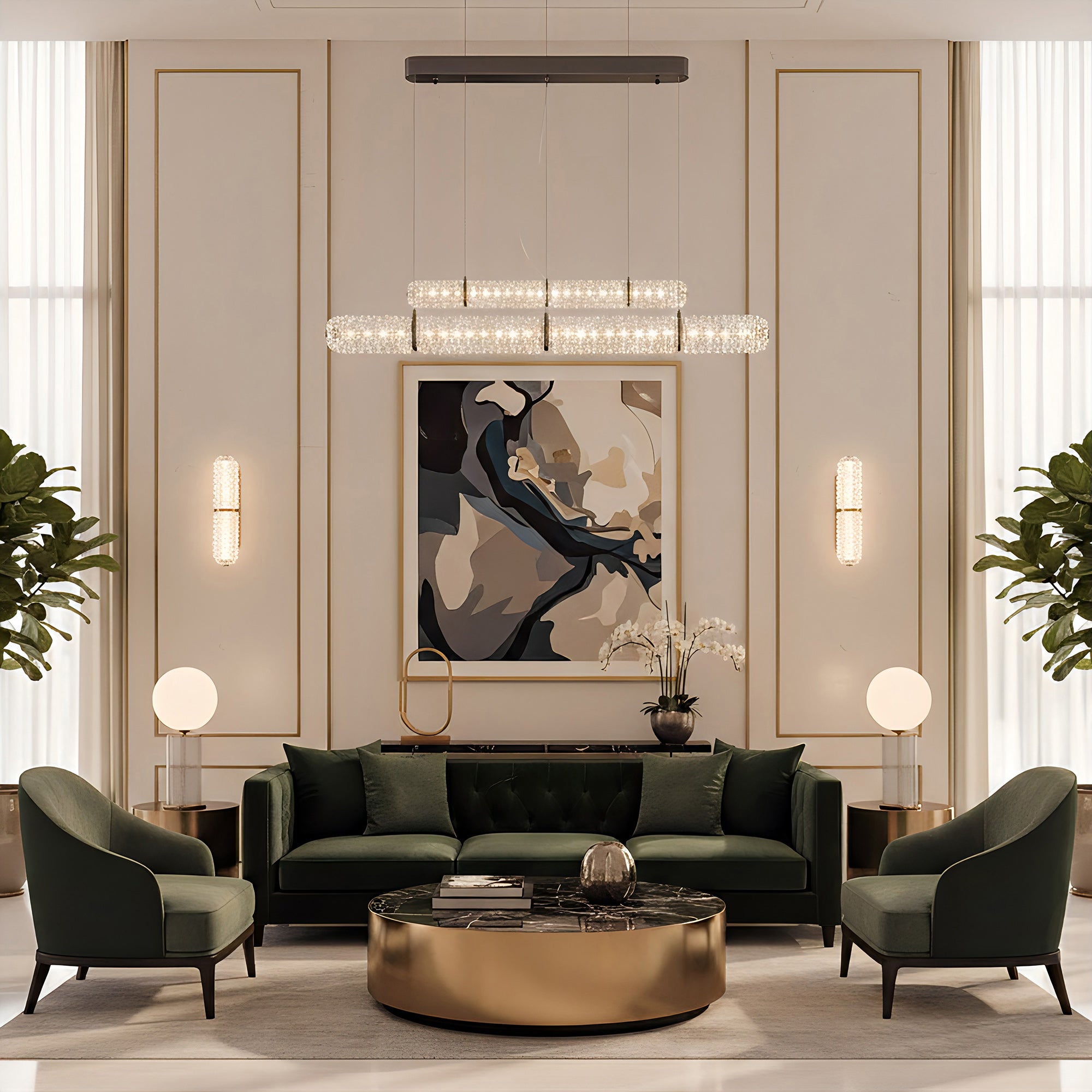 Opera Scandinavian Glass Wall Sconce