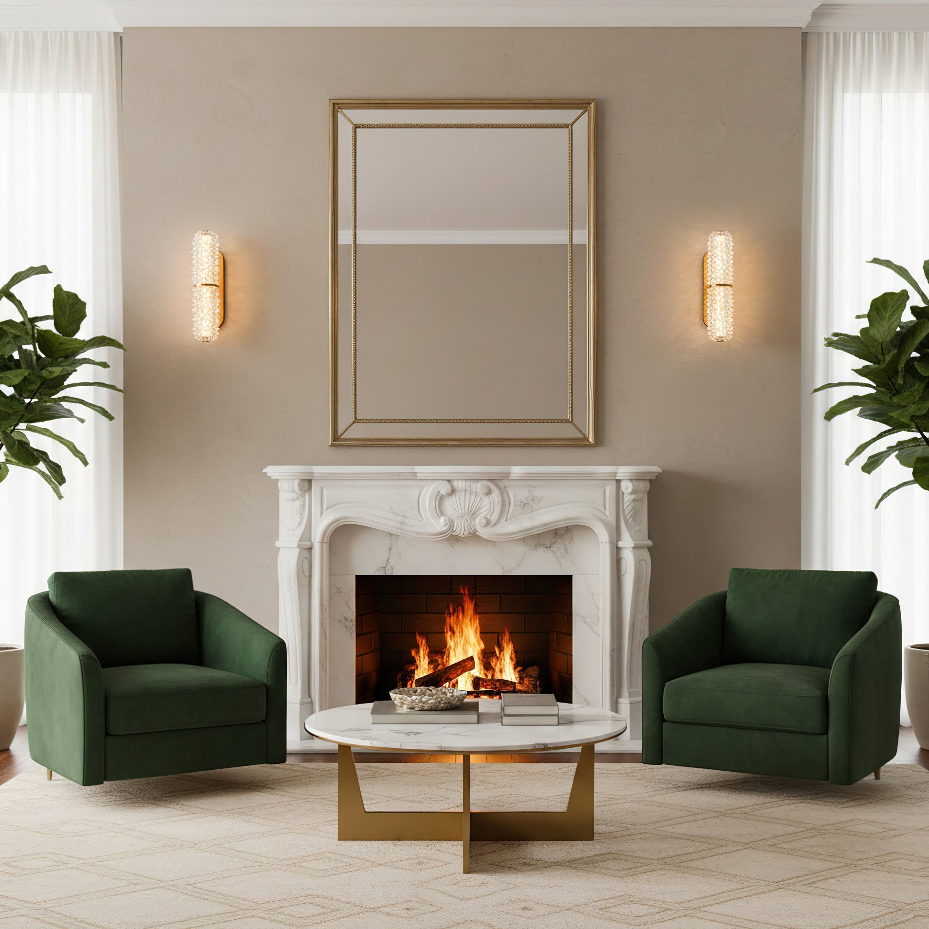 Opera Scandinavian Glass Wall Sconce